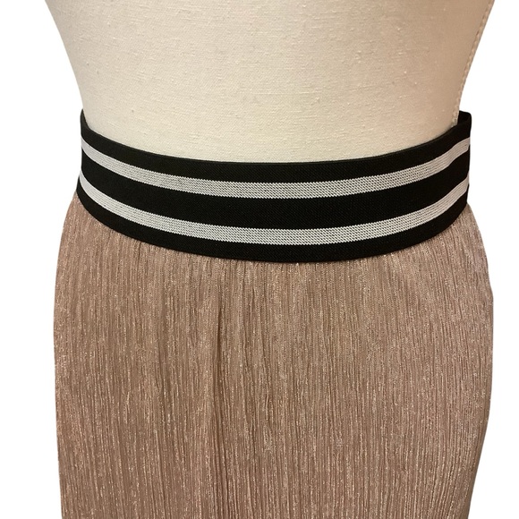 JUNE & HUDSON METALLIC PINK MIDI LINED SKIRT/ Size XL - Picture 4 of 10